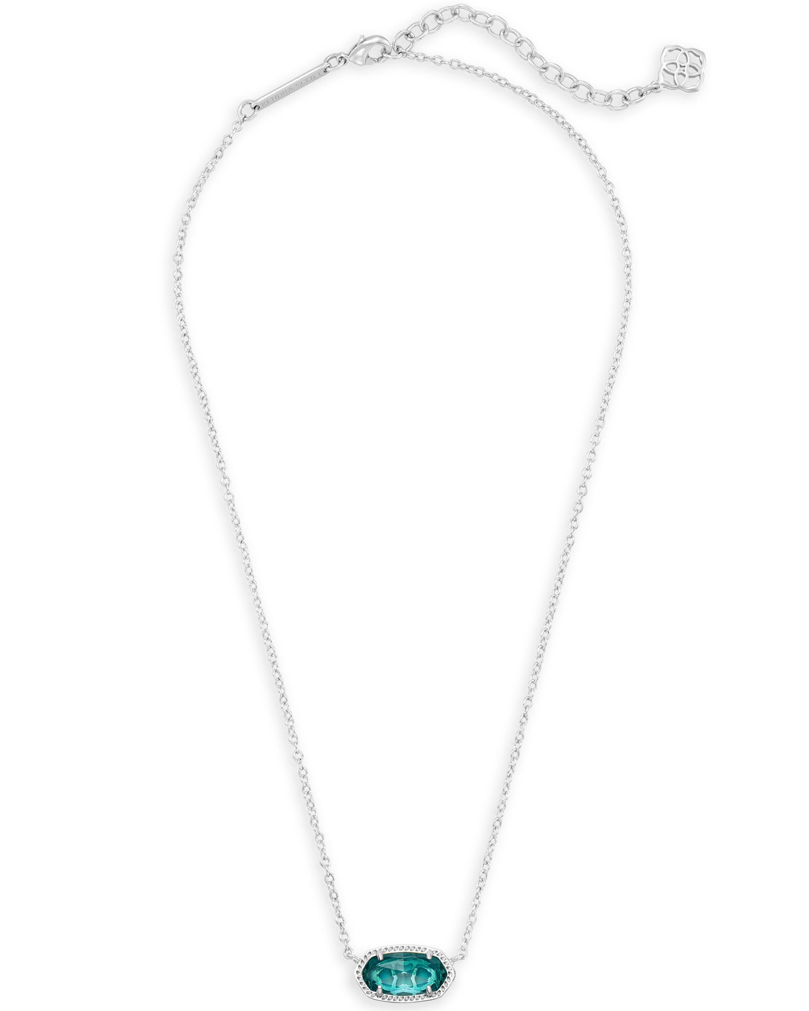 Elisa Silver Pendant Necklace in London Blue | KENDRA SCOTT - The Street Boutique