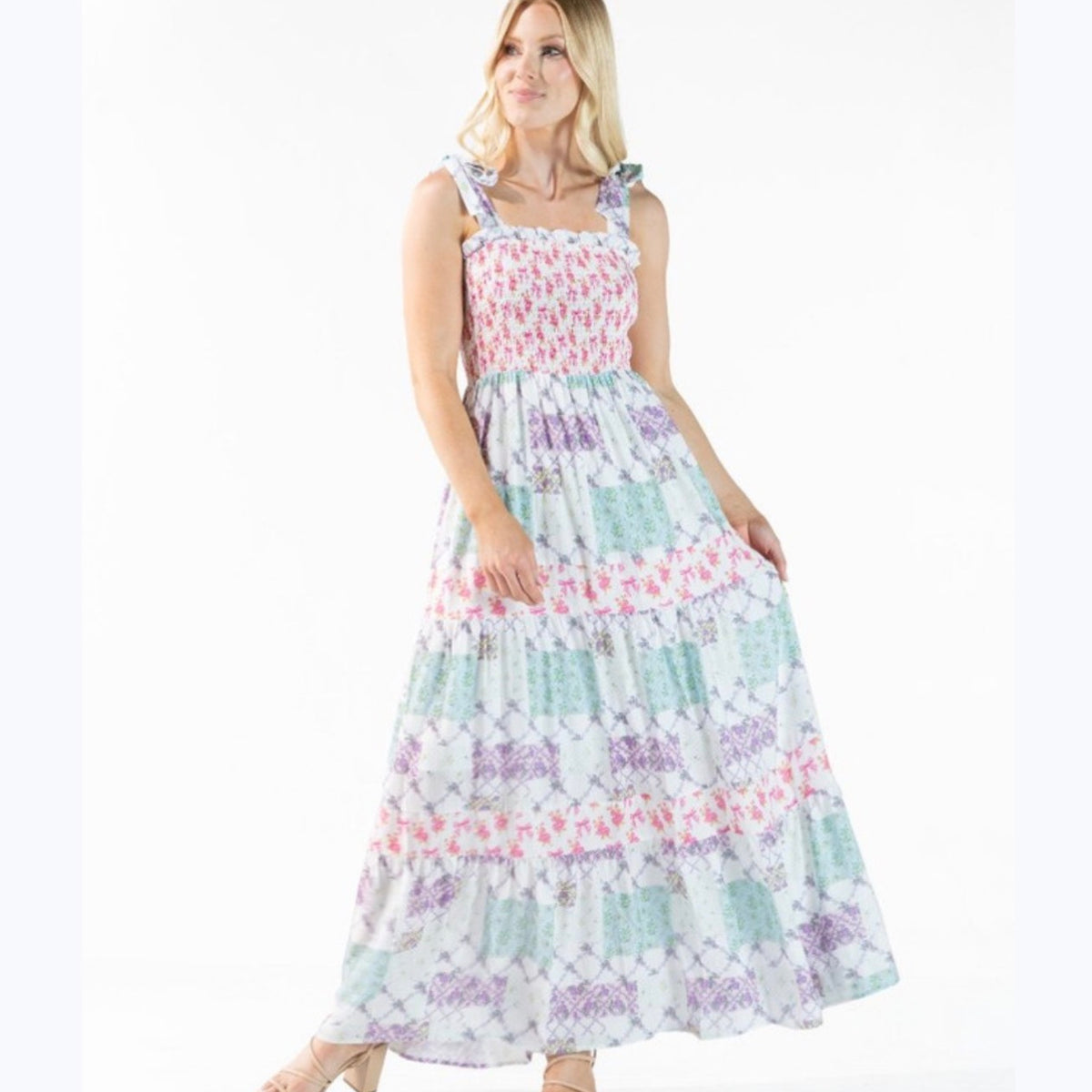 simply southern maxi dress 0126-DRS-MULTI-FLRL