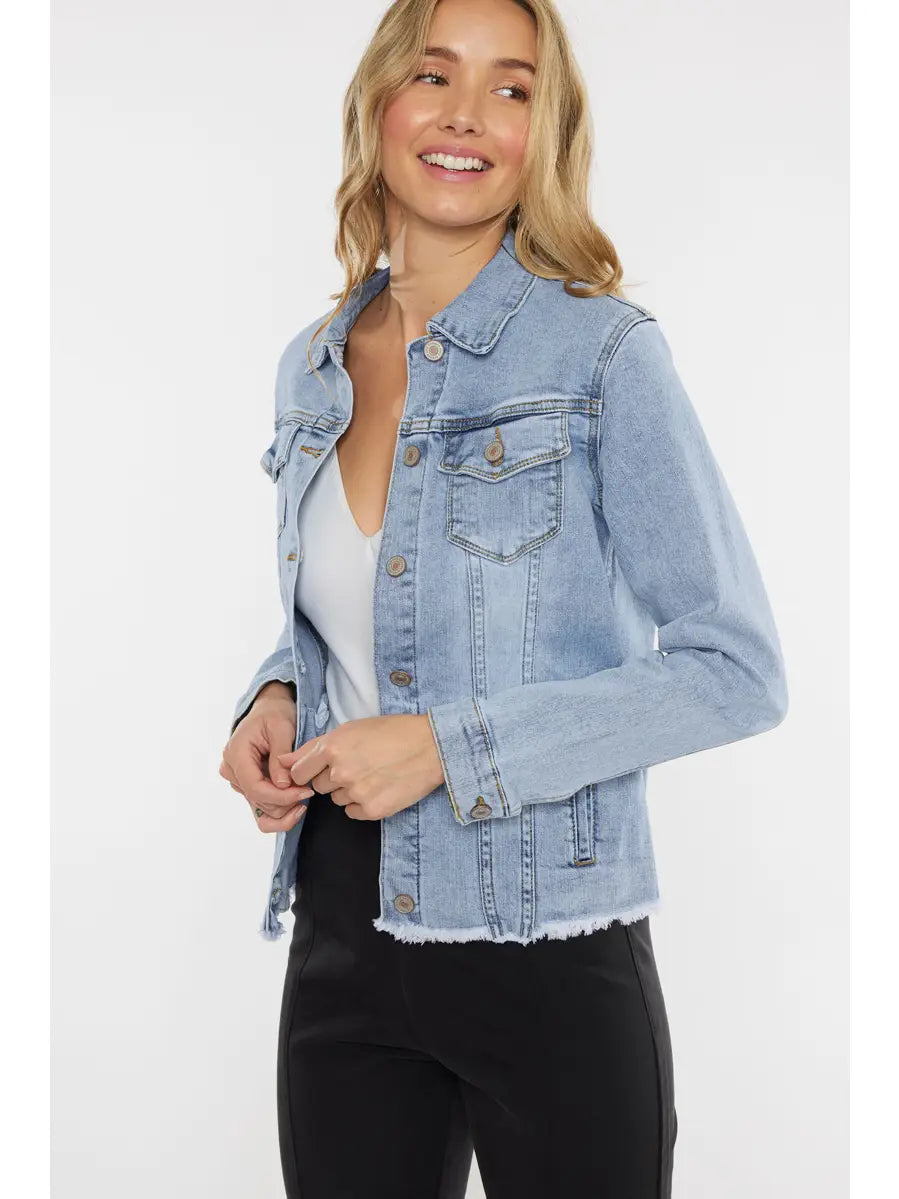 KanCan Fray Denim Jacket - The Street Boutique
