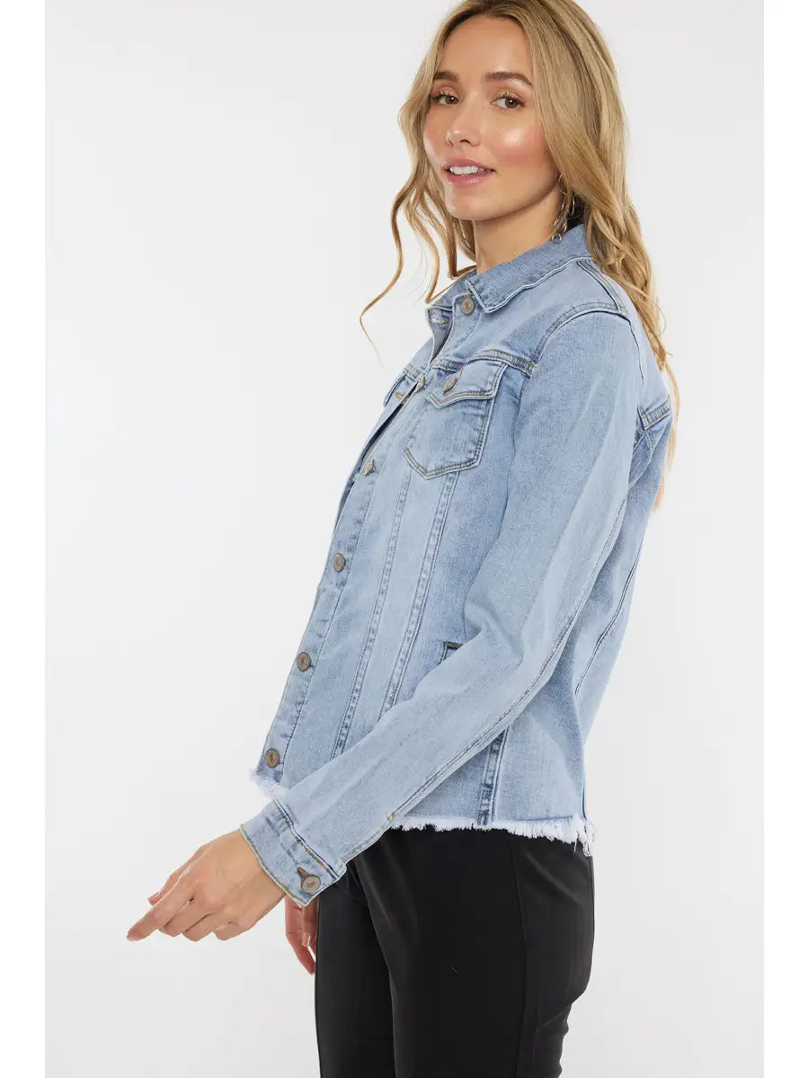 KanCan Fray Denim Jacket - The Street Boutique