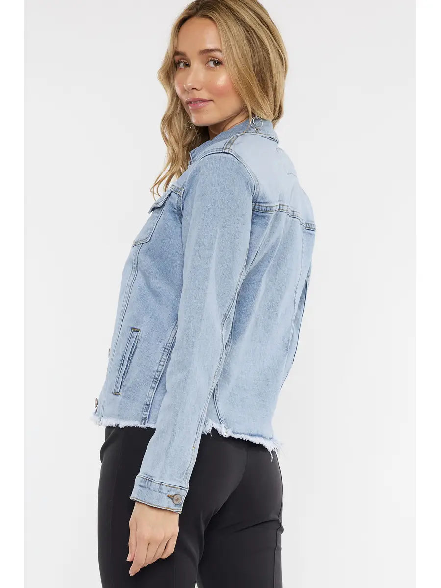 KanCan Fray Denim Jacket - The Street Boutique