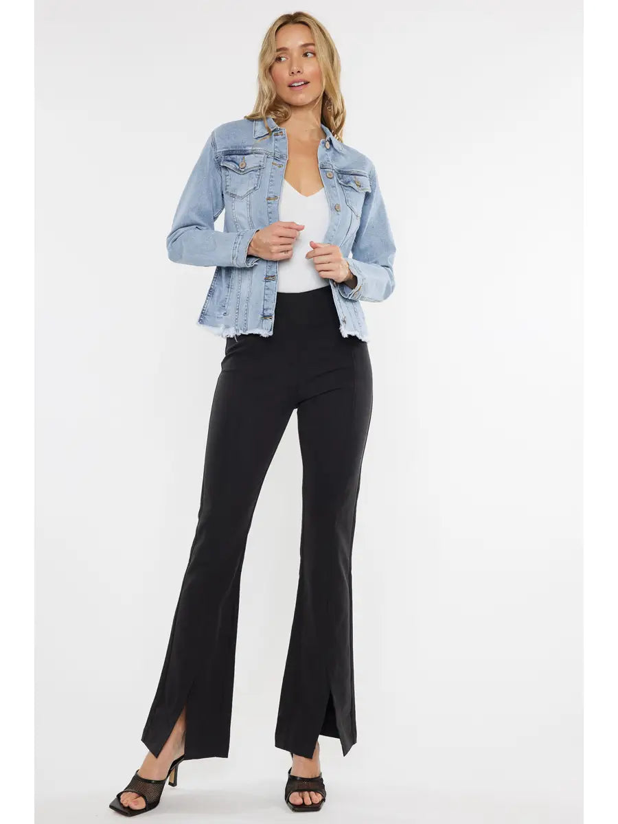 KanCan Fray Denim Jacket - The Street Boutique