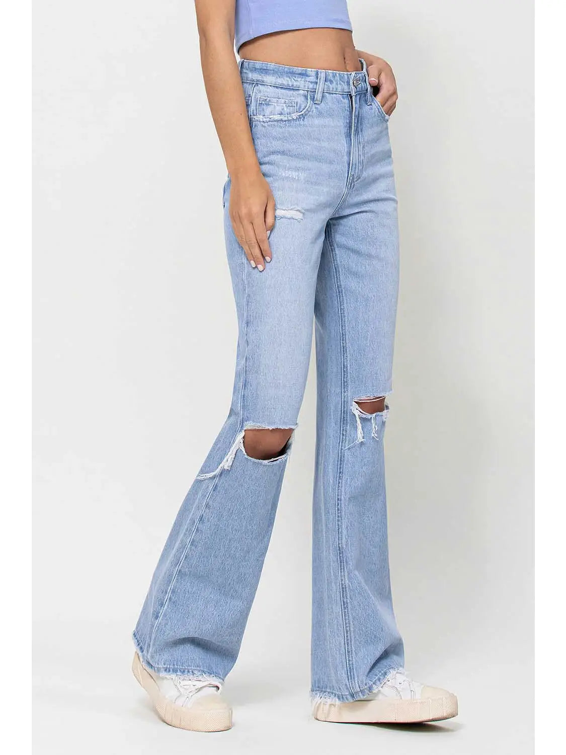 Super High Rise 90’s Vintage Flare Jeans - The Street Boutique