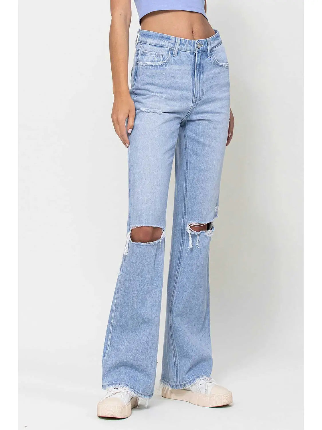 Super High Rise 90’s Vintage Flare Jeans - The Street Boutique