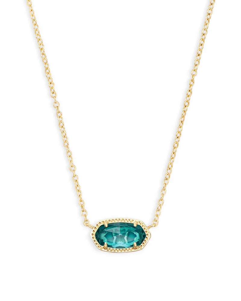 Elisa Gold Pendant Necklace in London Blue by KENDRA SCOTT - The Street Boutique 