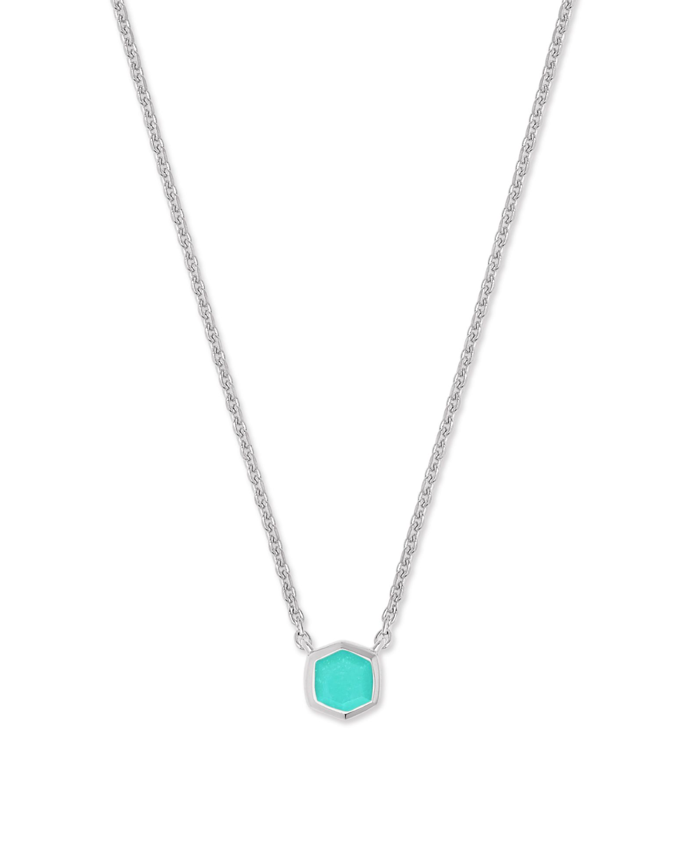 Davie Sterling Silver Pendant Necklace in Chrysoprase | KENDRA SCOTT - The Street Boutique 