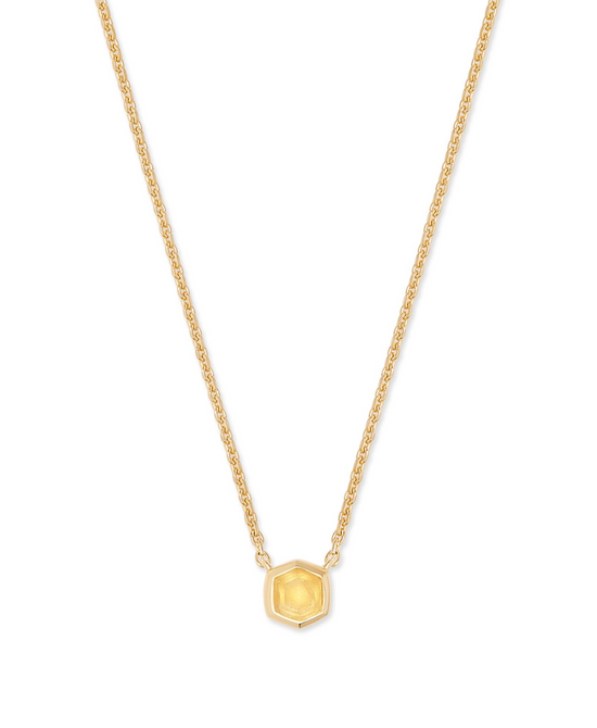Davie 18k Gold Vermeil Pendant Necklace in Light Citrine | KENDRA SCOTT - The Street Boutique 