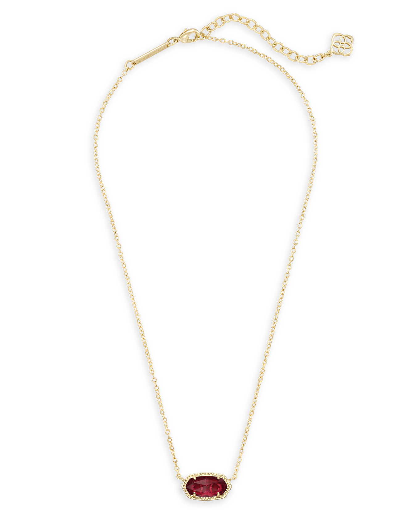 Elisa Gold Pendant Necklace in Clear Berry | KENDRA SCOTT - The Street Boutique