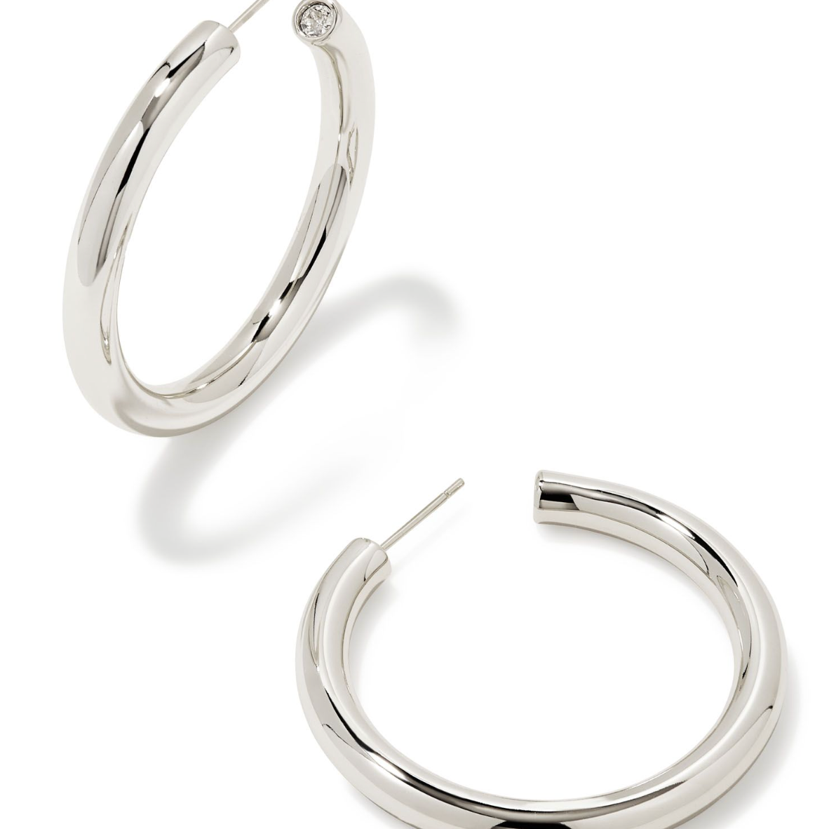 Colette Large Hoop Earrings in Silver | KENDRA SCOTT - Kendra Scott