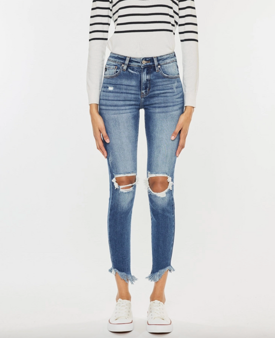 Kancan High Rise Ankle Skinny Jeans - The Street Boutique 