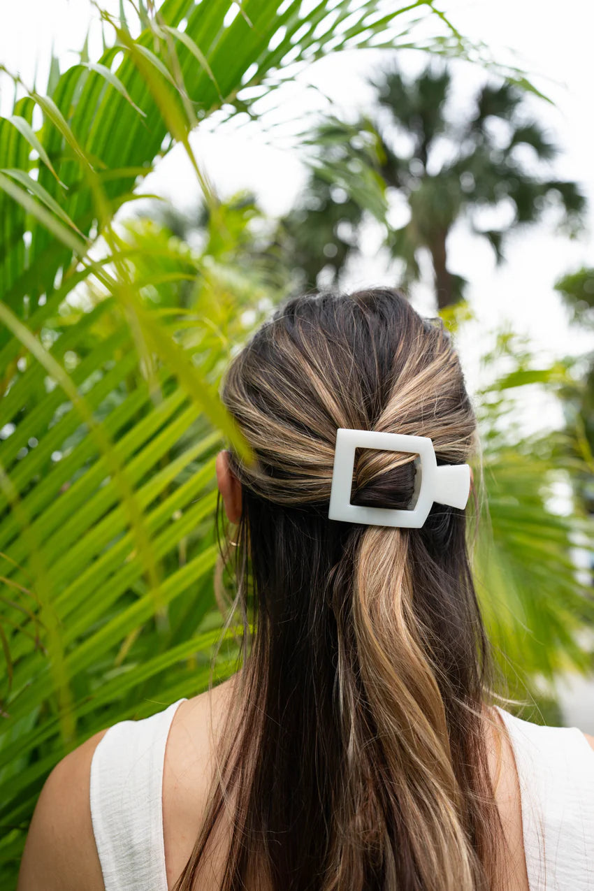 Medium Flat Square Hair Clips | TELETIES - The Street Boutique