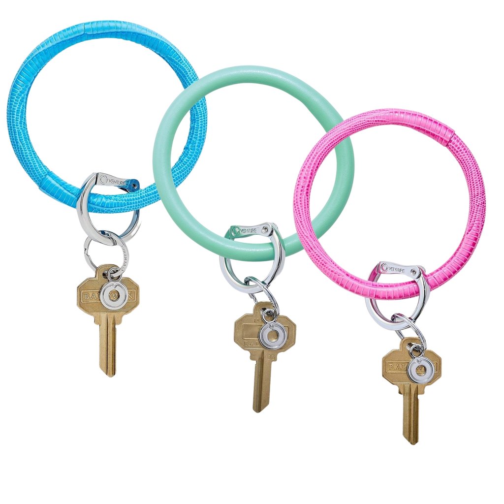 Bright Collection - Leather Big O Key Ring