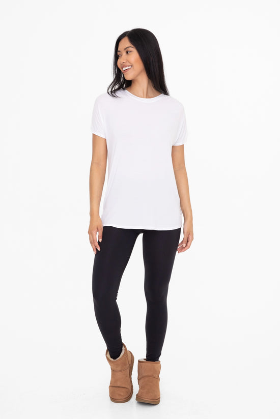 Soft Touch Short Sleeve Tee in White - The Street Boutique 