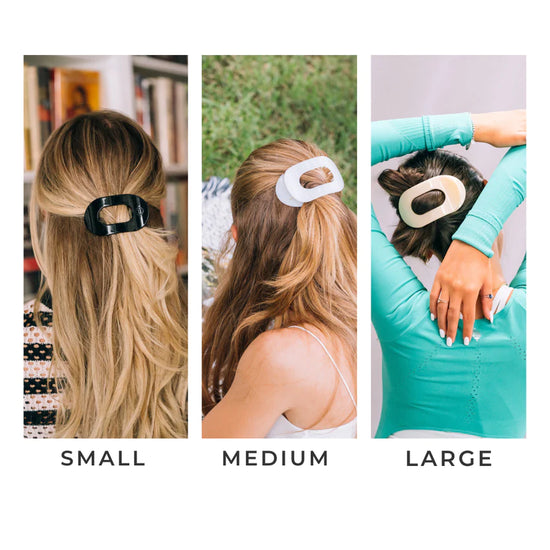Medium Flat Round Hair Clip | TELETIES - The Street Boutique 