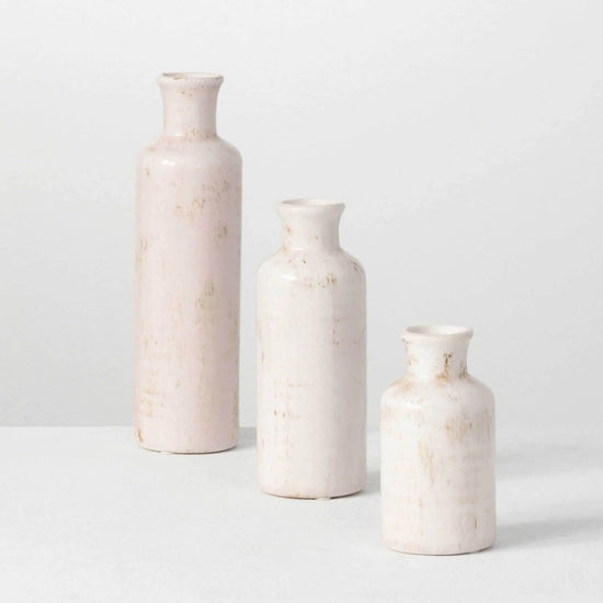 Small Ceramic Bottle Vases - Set of 3 - The Street Boutique 
