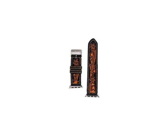Fox Trail Hand Tooled Leather Watchband - The Street Boutique 