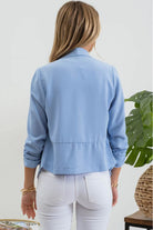 Solid Chambray Blazer - The Street Boutique 