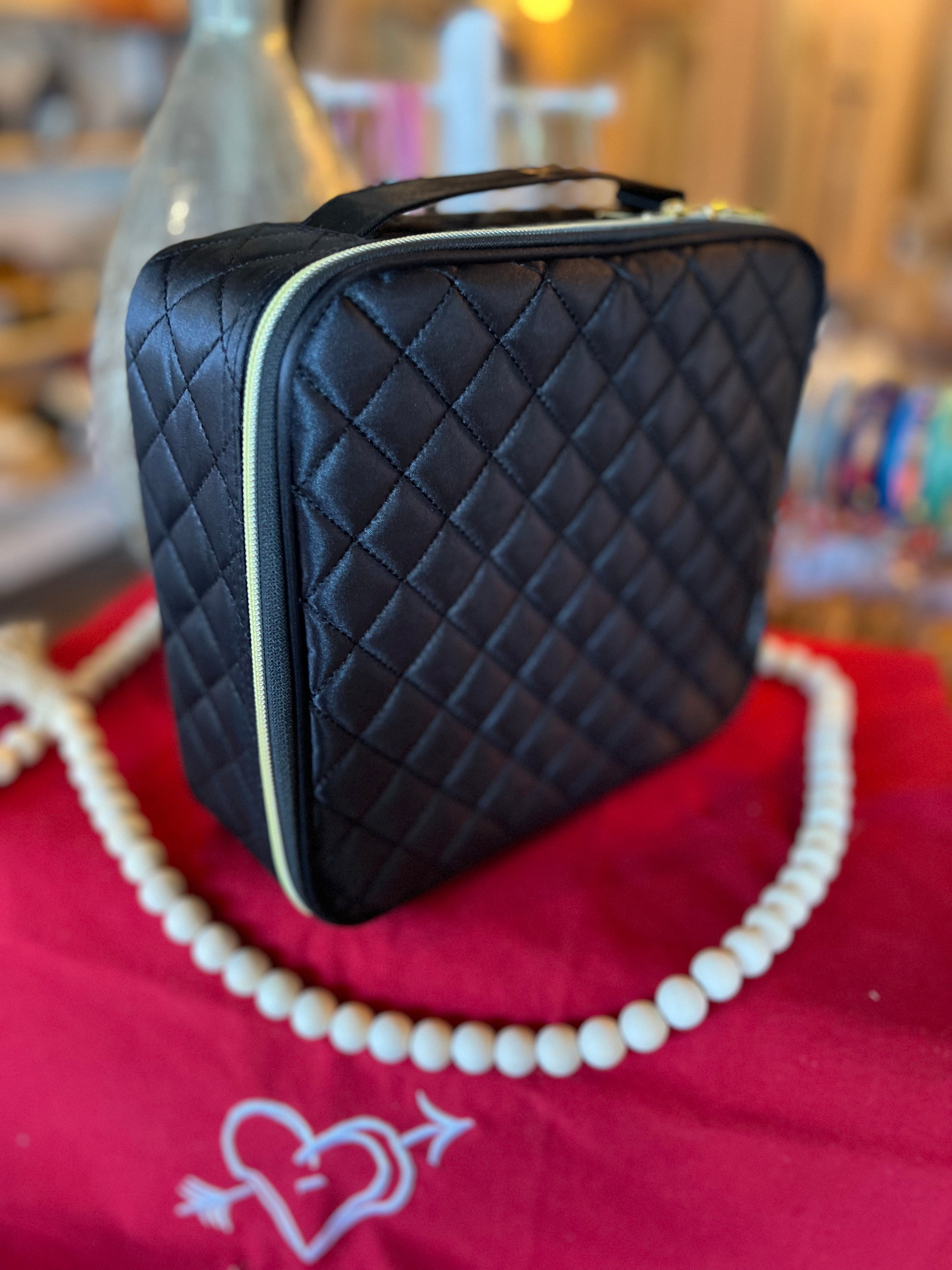 Ultimate Makeup Case in Black Quilt - The Street Boutique 