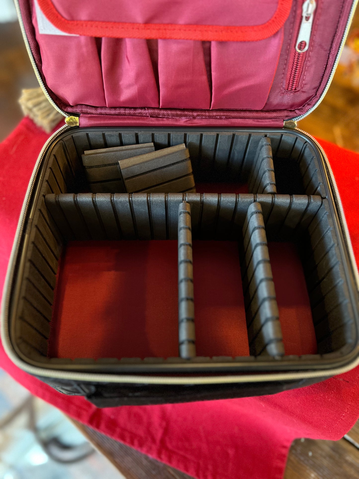 Load image into Gallery viewer, Ultimate Makeup Case in Black Quilt - The Street Boutique 
