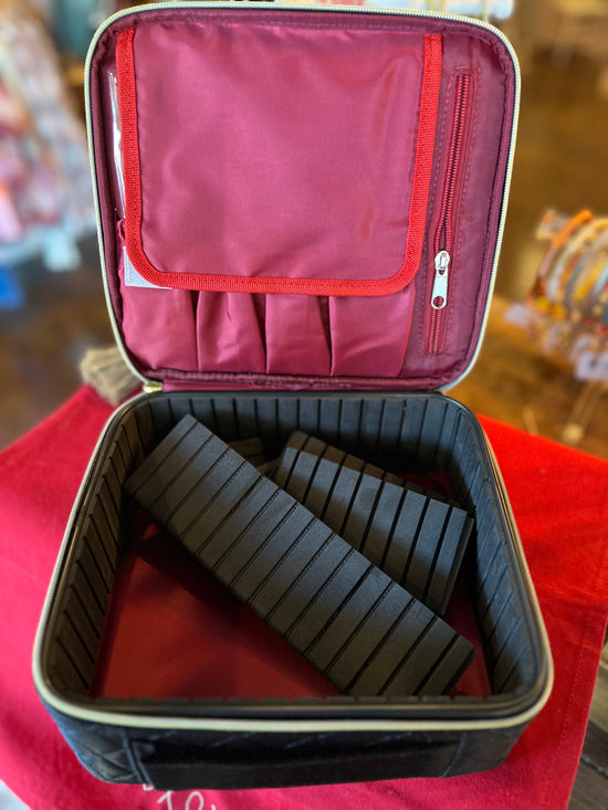 Load image into Gallery viewer, Ultimate Makeup Case in Black Quilt - The Street Boutique 
