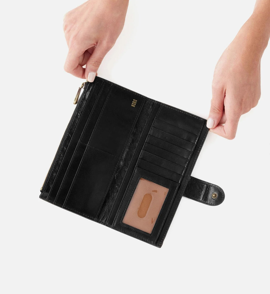 Dunn Continental Wallet by HOBO | Black - The Street Boutique 