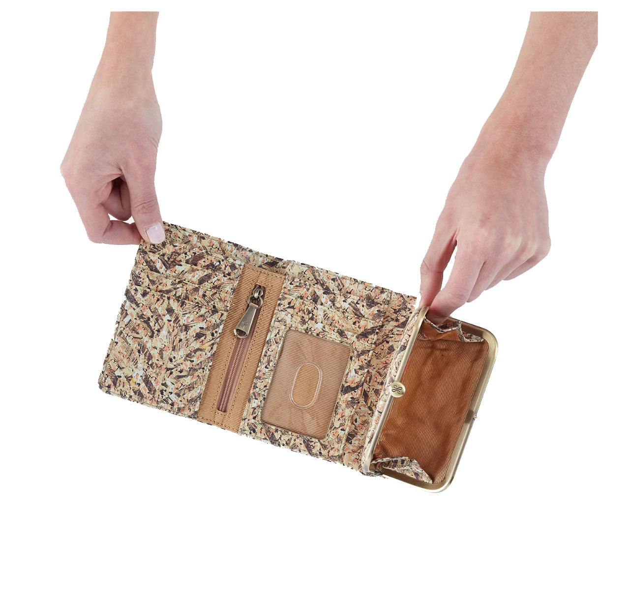 Robin Compact Wallet | Neutral Mosaic Print - The Street Boutique 