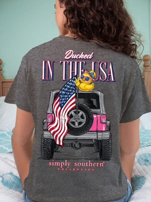 Simply Southern Ducked In The USA T-Shirt - The Street Boutique 