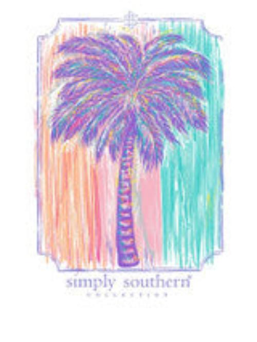 Simply Southern Palm Tree White T-Shirt - The Street Boutique 