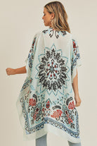 Bohemian Print Kimono | Blue/Black - The Street Boutique 