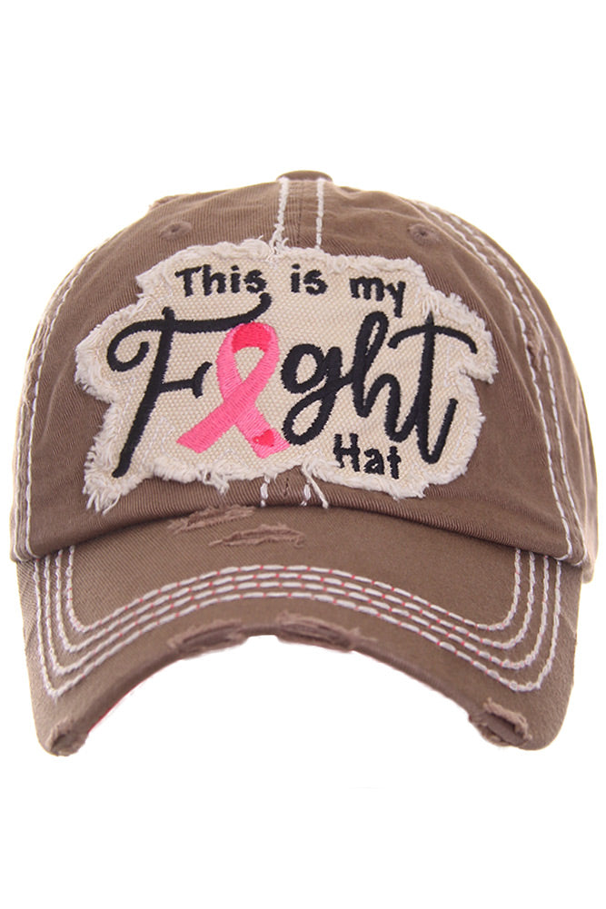 This Is My Fight Hat Washed Vintage Baseball Cap - The Street Boutique 