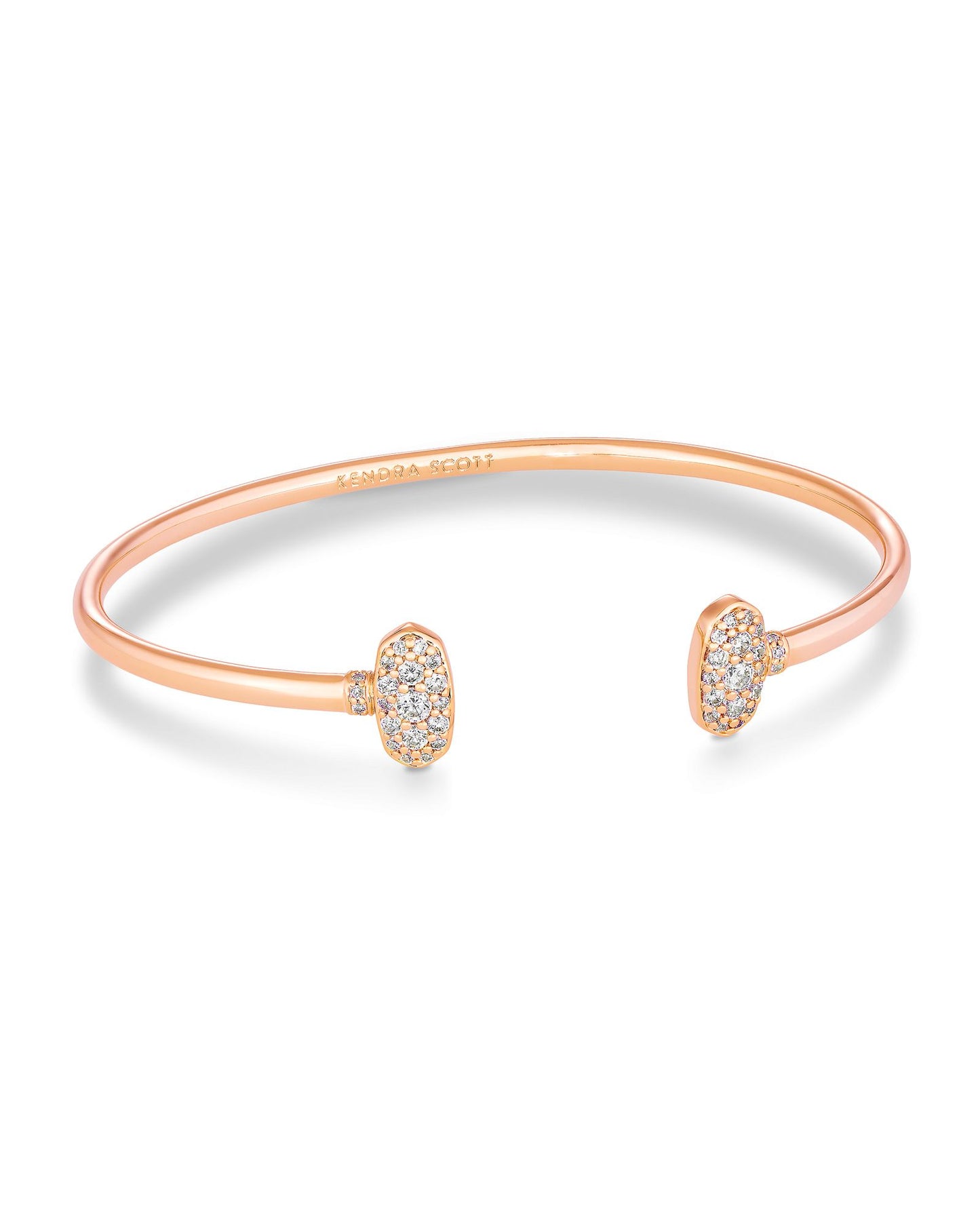 Grayson Rose Gold Cuff Bracelet in White Crystal | KENDRA SCOTT - The Street Boutique 
