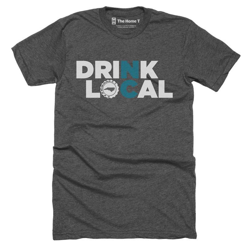 North Carolina Drink Local Tee in Grey - The Street Boutique 