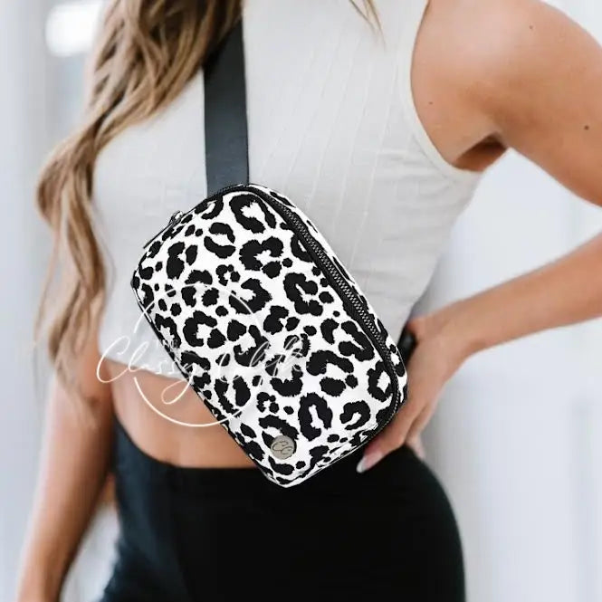 Load image into Gallery viewer, Stadium Nylon Belt Bag in Black Leopard - The Street Boutique 
