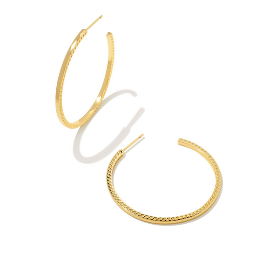 Load image into Gallery viewer, Sylvie Hoop Earrings in Gold | KENDRA SCOTT - The Street Boutique 
