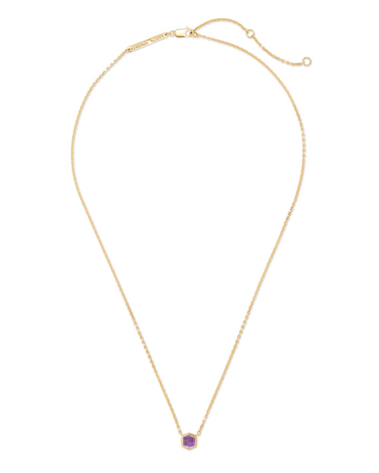 Davie 18k Gold Vermeil Pendant Necklace in Amethyst | KENDRA SCOTT - The Street Boutique 