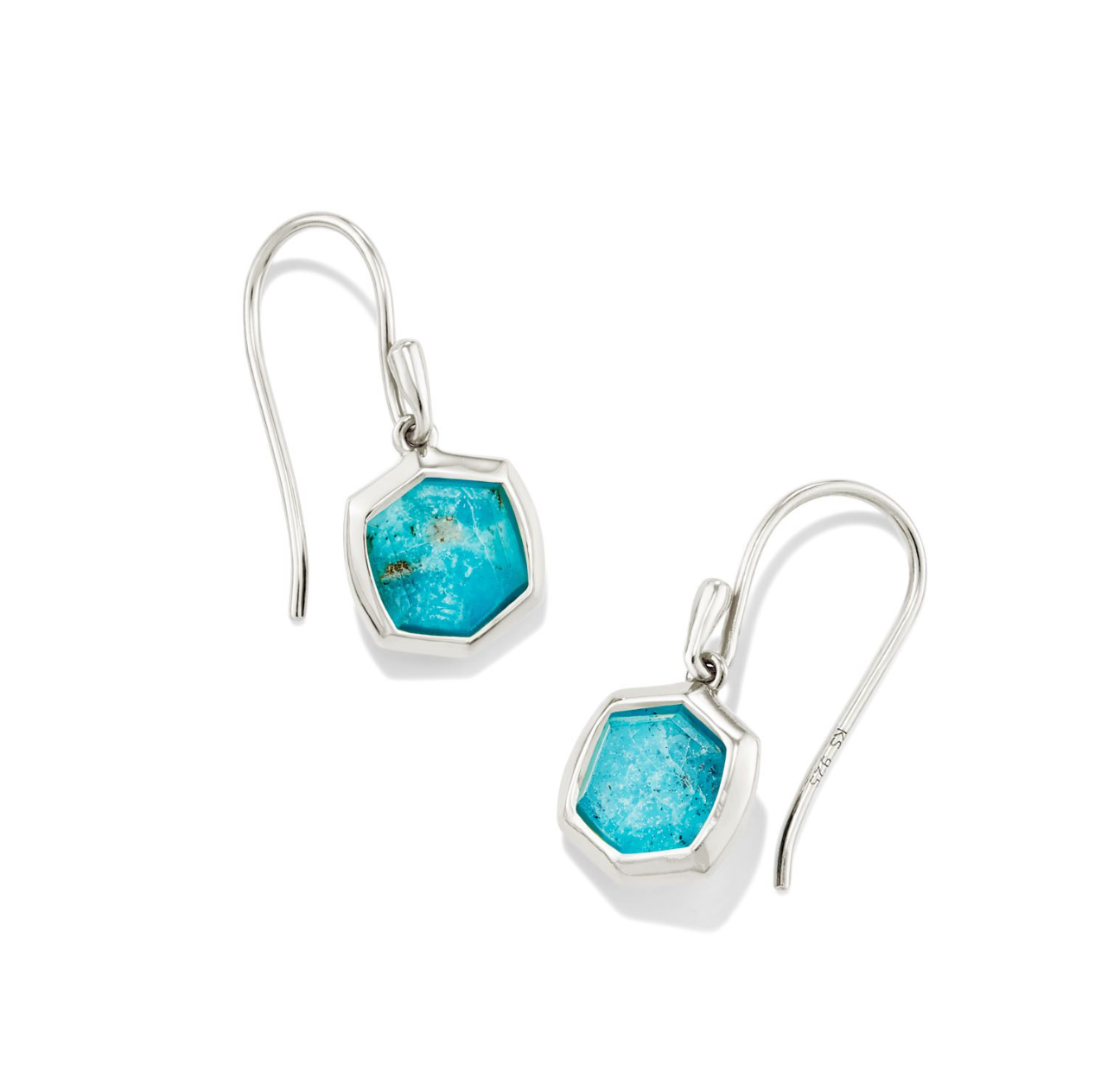 Load image into Gallery viewer, Davis Sterling Silver Small Drop Earrings in Turquoise | KENDRA SCOTT - The Street Boutique 
