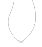 Juliette Silver Pendant Necklace in White Crystal | KENDRA SCOTT - The Street Boutique 