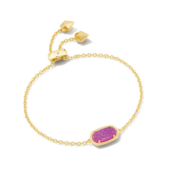 Elaina Gold Delicate Chain Bracelet in Mulberry Drusy | KENDRA SCOTT - The Street Boutique 