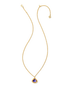 Framed Kendall Gold Short Pendant Necklace in Dark Lavender Illusion | KENDRA SCOTT - The Street Boutique 