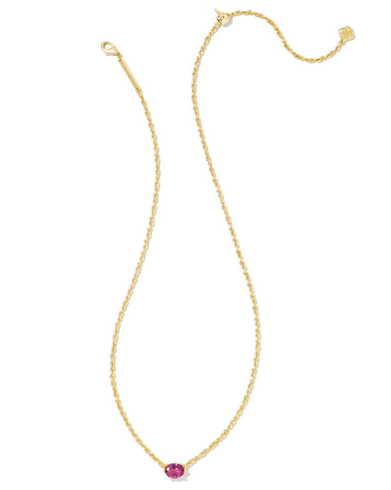 Cailin Gold Pendant Necklace in Purple Crystal | KENDRA SCOTT - The Street Boutique 