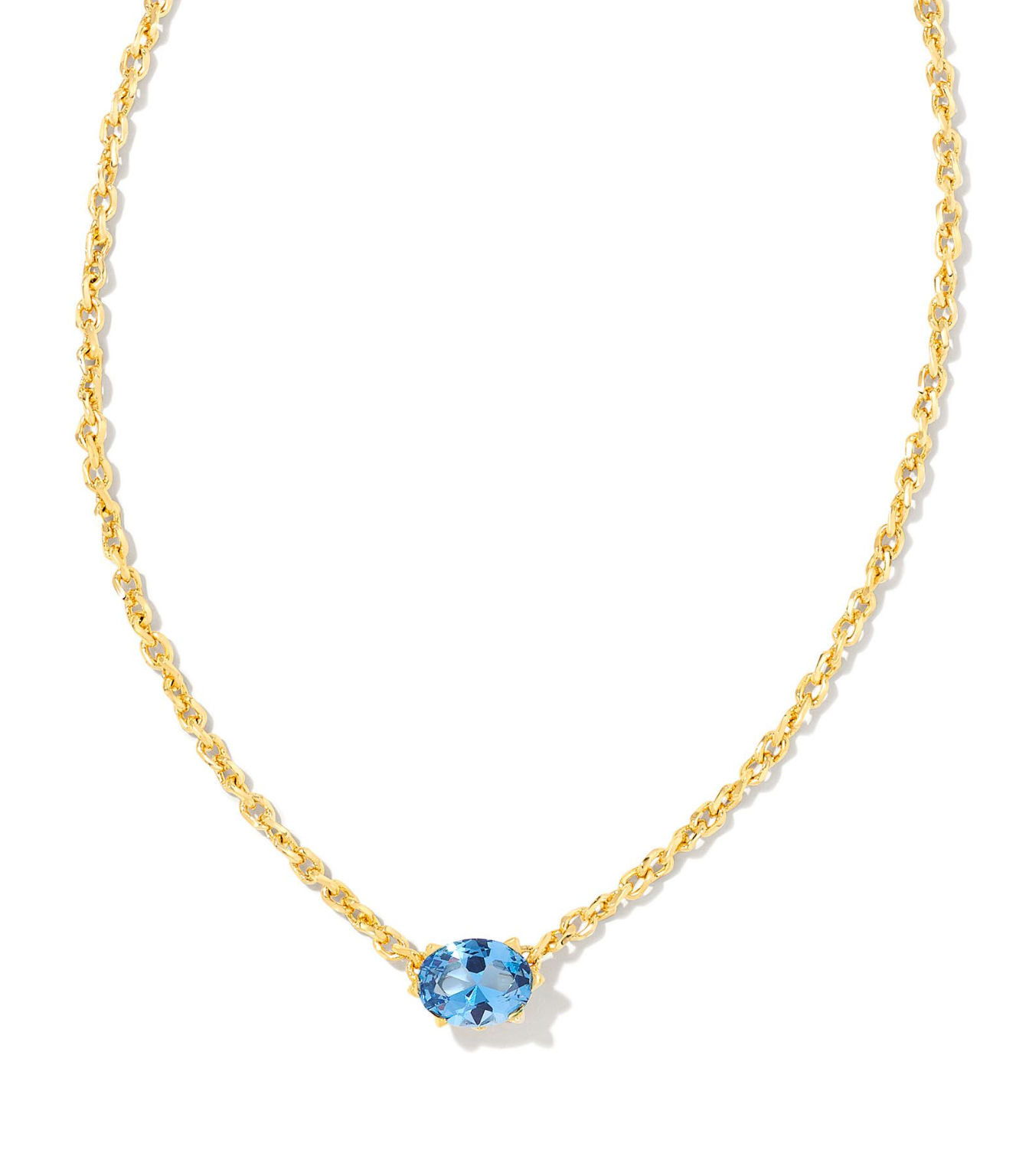 Cailin Gold Pendant Necklace in Blue Violet Crystal | KENDRA SCOTT - The Street Boutique 
