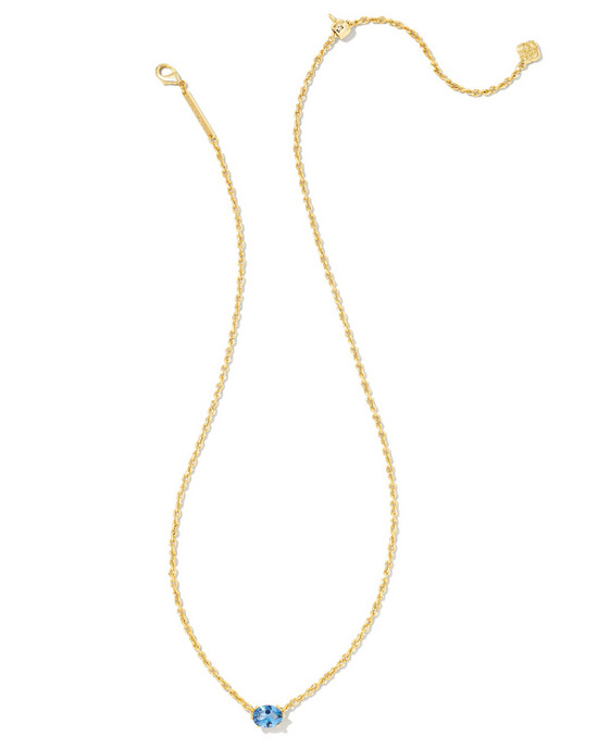 Cailin Gold Pendant Necklace in Blue Violet Crystal | KENDRA SCOTT - The Street Boutique 