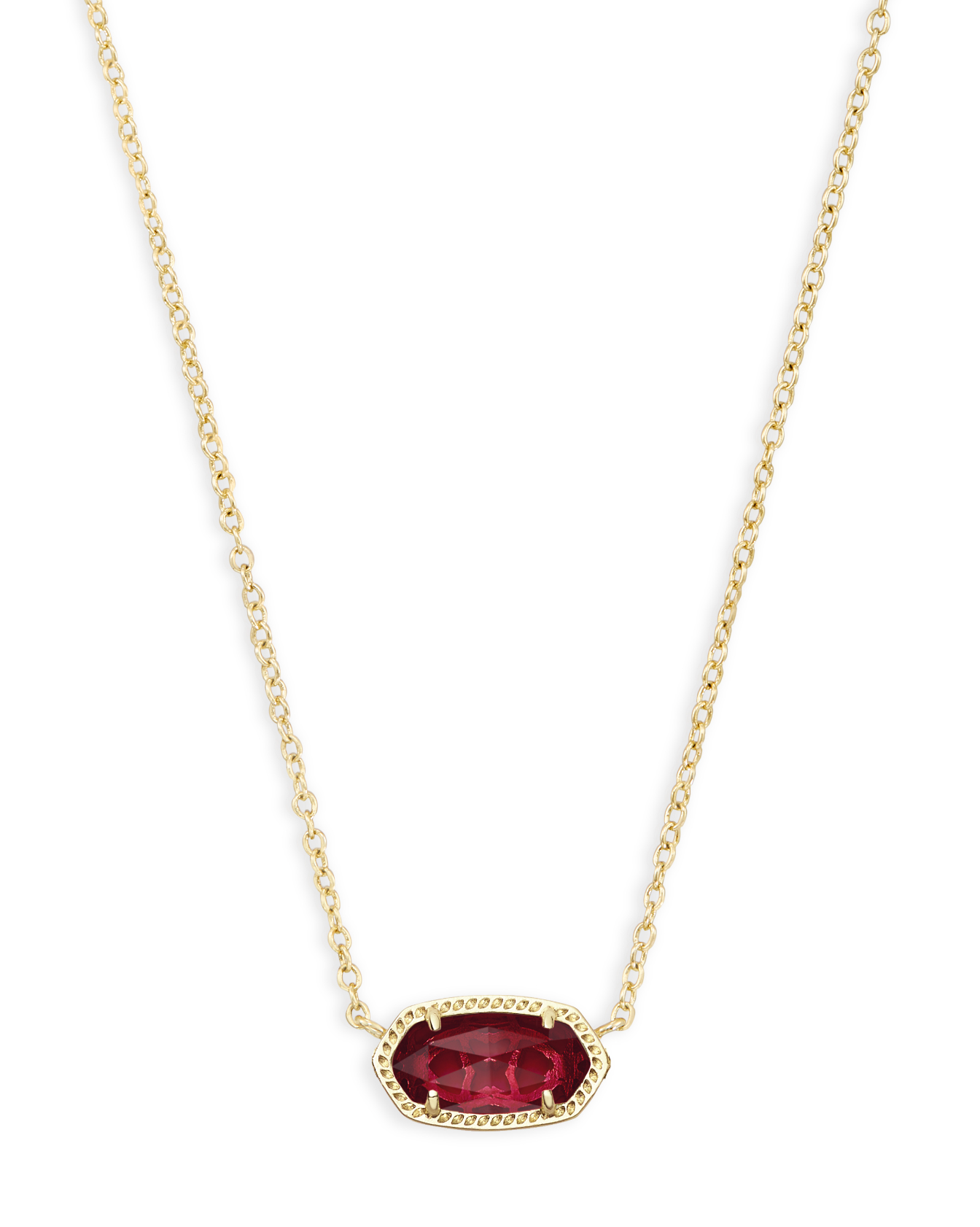 Elisa Gold Pendant Necklace in Clear Berry | KENDRA SCOTT - The Street Boutique 