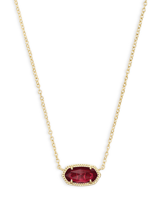 Elisa Gold Pendant Necklace in Clear Berry | KENDRA SCOTT - The Street Boutique 