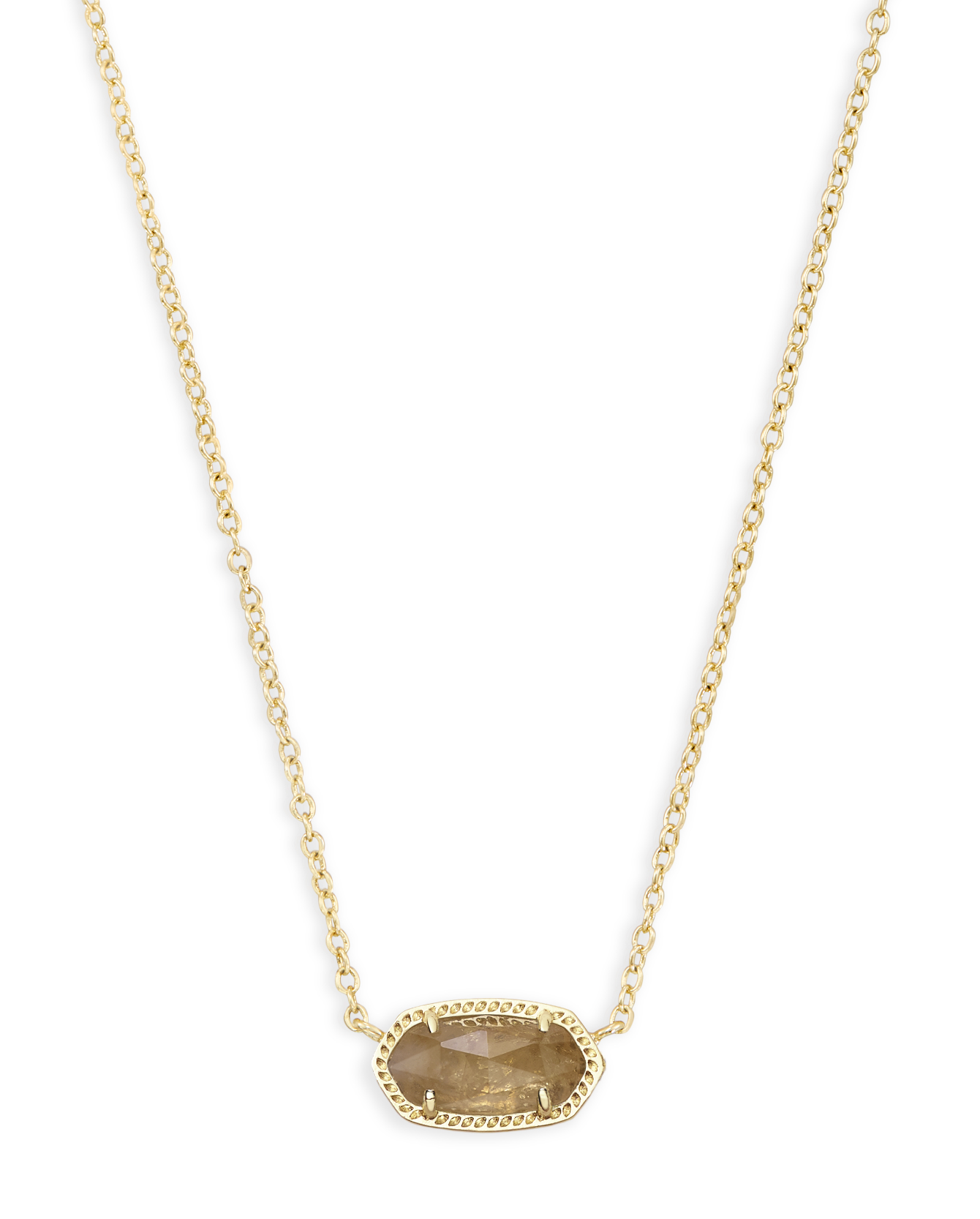 Elisa Gold Pendant Necklace in Orange Citrine Quartz | KENDRA SCOTT - The Street Boutique 