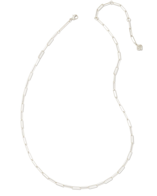Courtney Paperclip Necklace in Silver | KENDRA SCOTT - The Street Boutique 