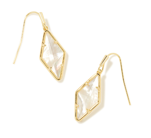 Load image into Gallery viewer, Kinsley Gold Drop Earrings in Ivory Mother-of-Pearl | KENDRA SCOTT - The Street Boutique 
