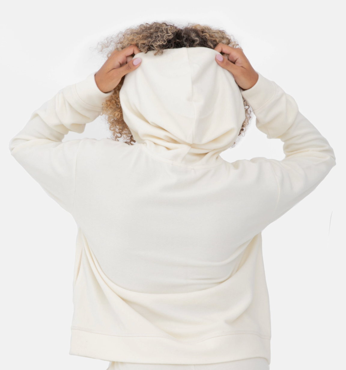 Load image into Gallery viewer, Comfort Blend Fleece Hoodie in Cream - The Street Boutique 
