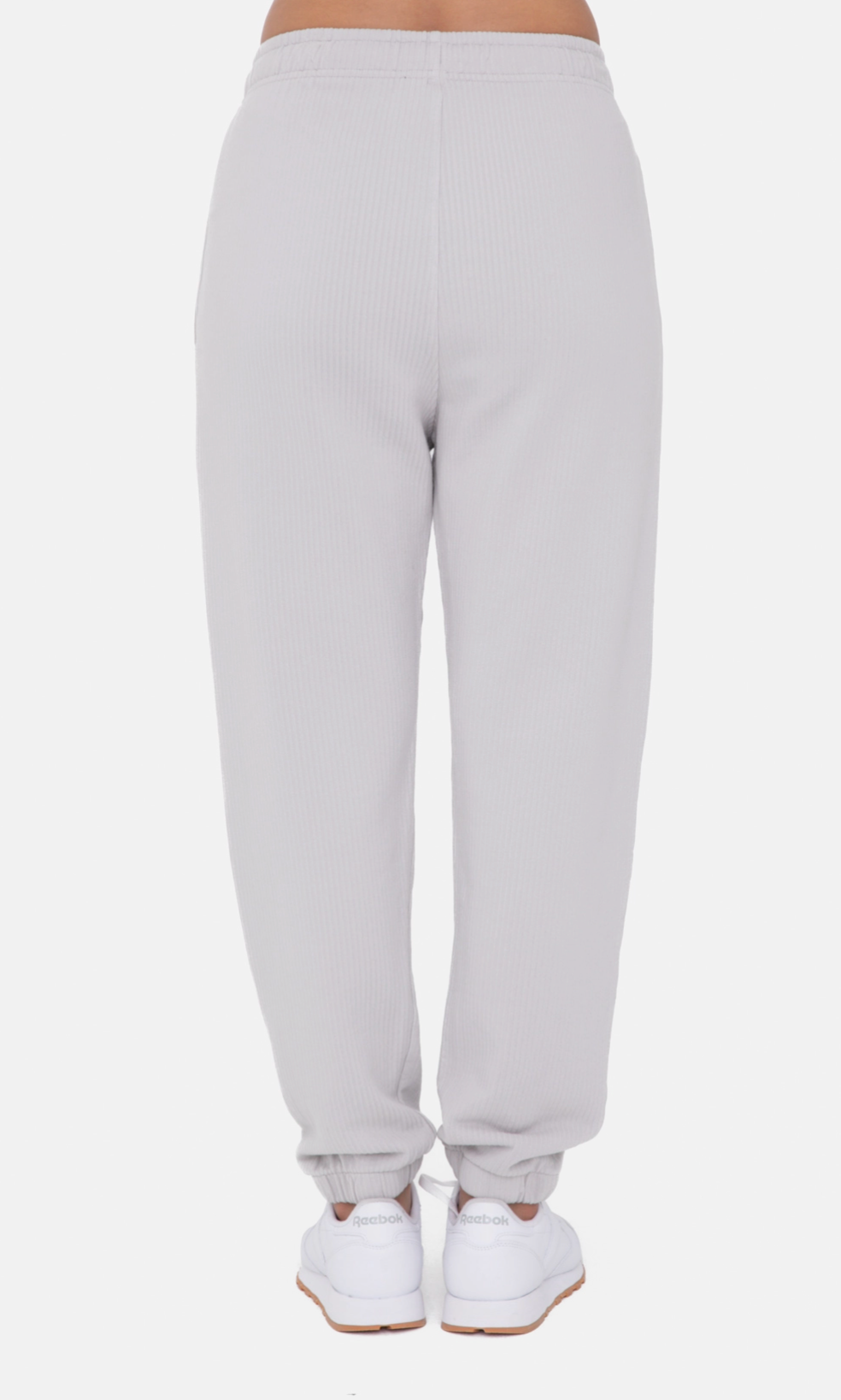 Mineral-Washed Billow Cuffed Joggers in Grey - The Street Boutique 