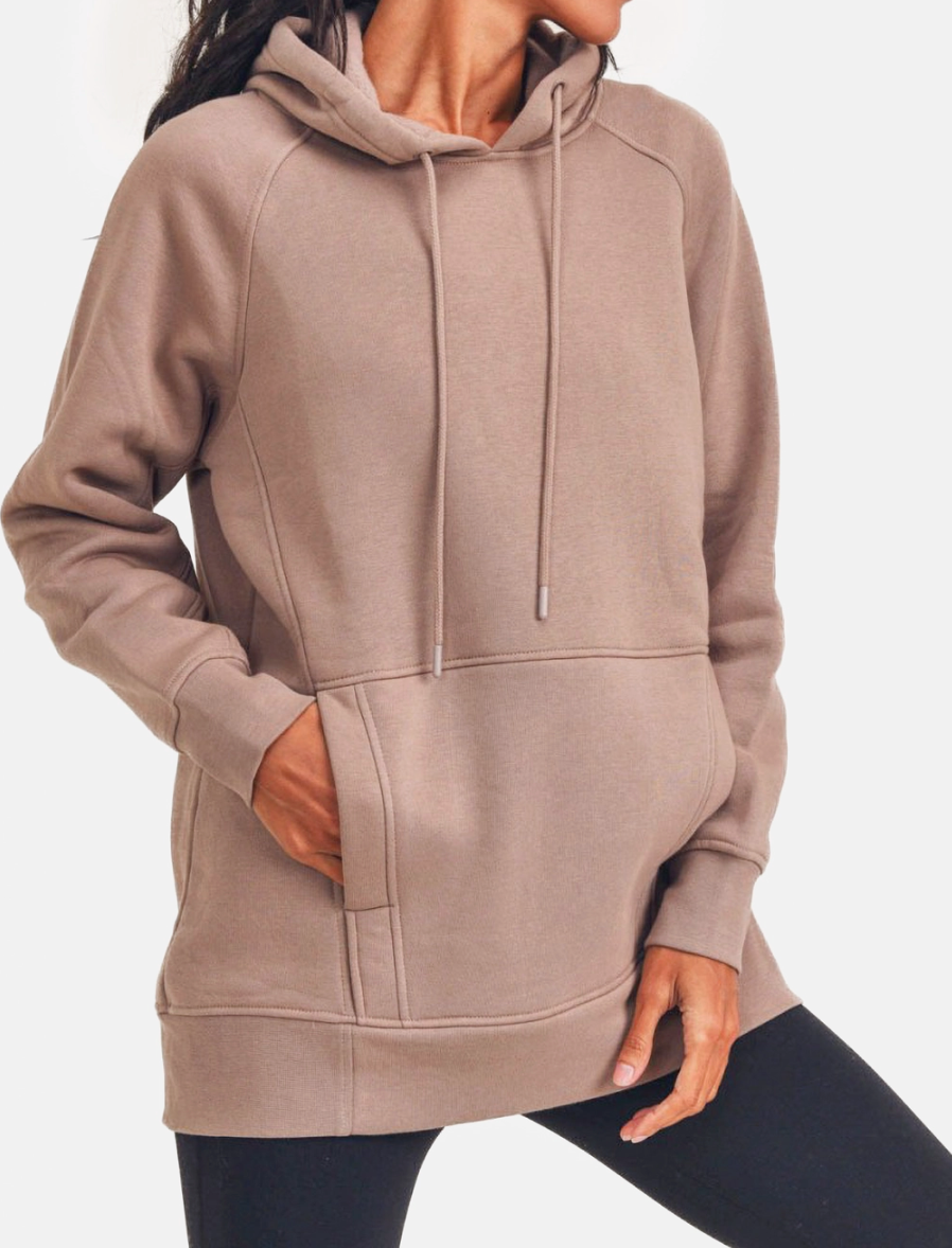 Oversized Hoodie Pullover in Toast - The Street Boutique 